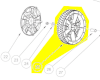 roue réf. 5131033680 broyeur Ryobi