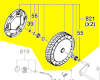 jeu de 2 roues arrières tondeuse Bosch réf. F 016 F06 202