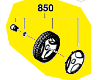 Roue arrière tondeuse réf. F 016 F04 508 BOSCH