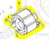 Stator réf. 1 619 PA4 305 Bosch