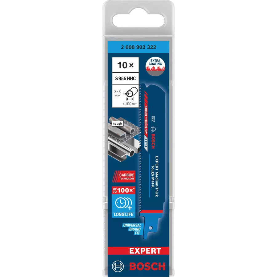 10x lames EXPERT Medium-Thick Tough Metal S955HHC BOSCH