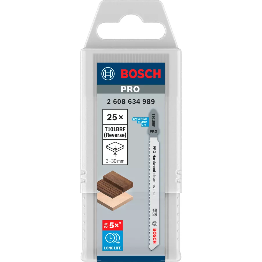 Lame de scie sauteuse BOSCH T 101 BRF (lot de 25)