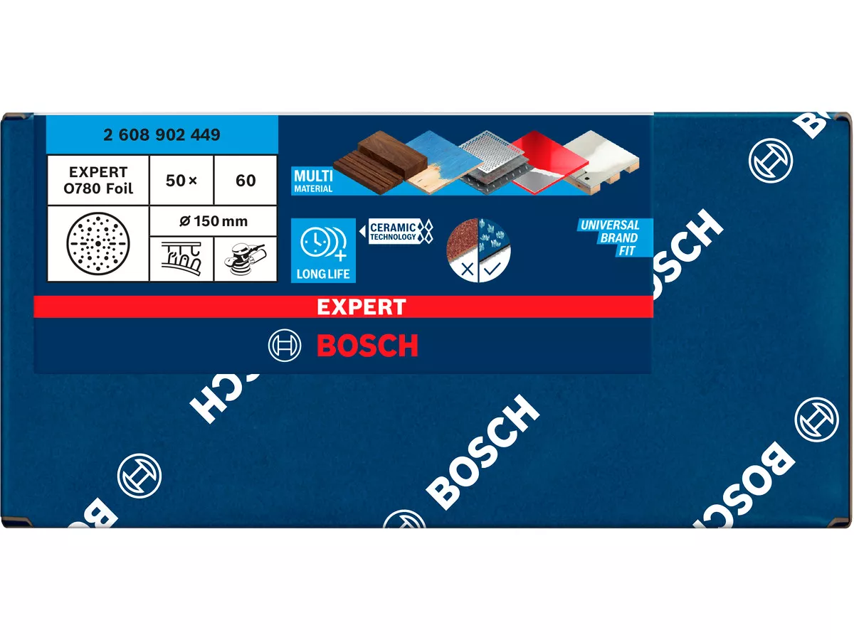 abrasifs EXPERT O780 Bosch Ø150mm (par 50)