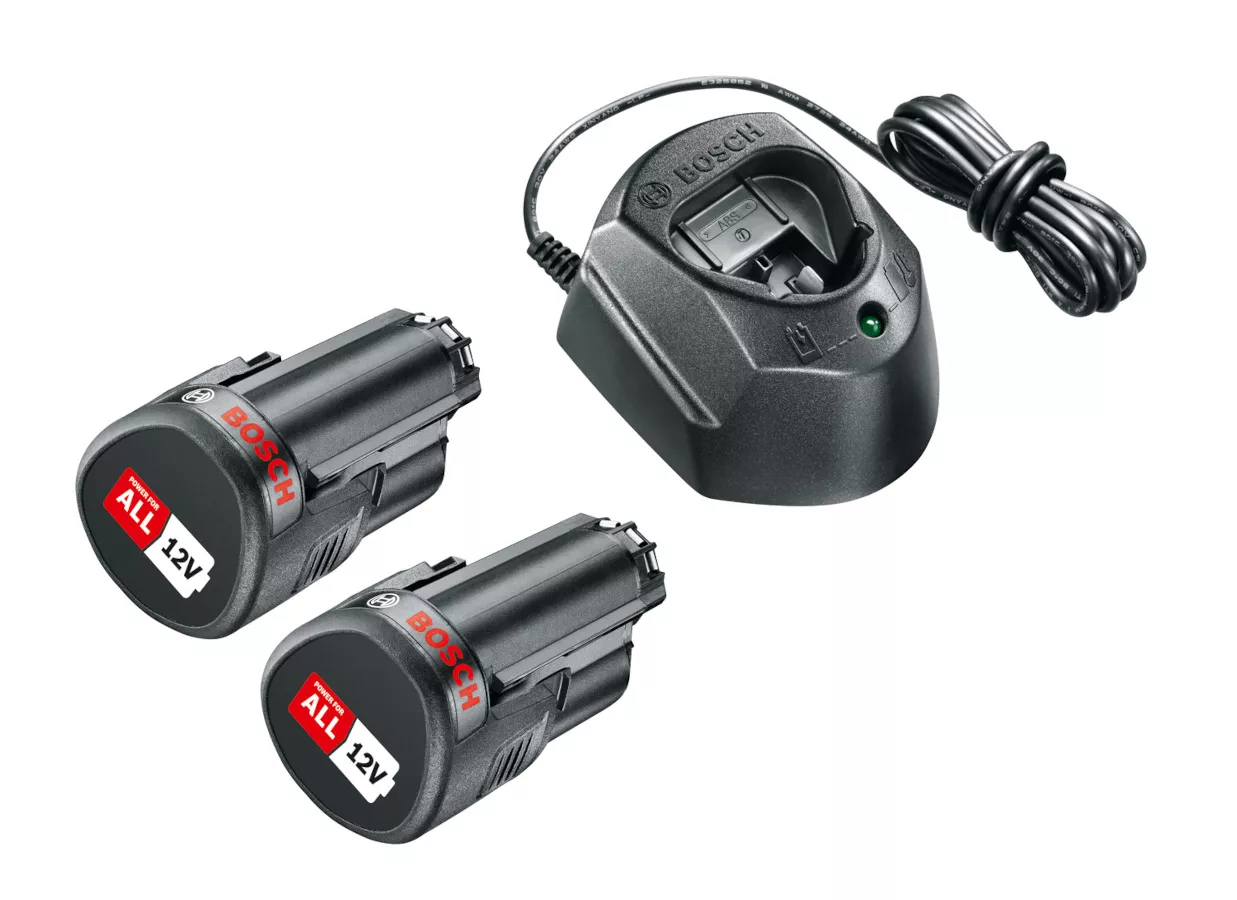 set chargeur GAL 1210 CV +2 batteries PBA 12V 1,5Ah Li-Ion Bosch