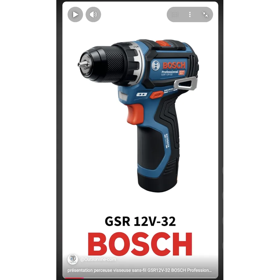 perceuse visseuse GSR 12V-32 BOSCH batteries, chargeur, sacoche