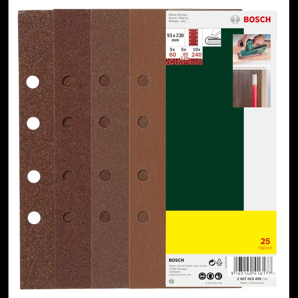 80 Feuilles Abrasives Papier Ponçage Pour Ponceuse,93 X 185 Mm Papier