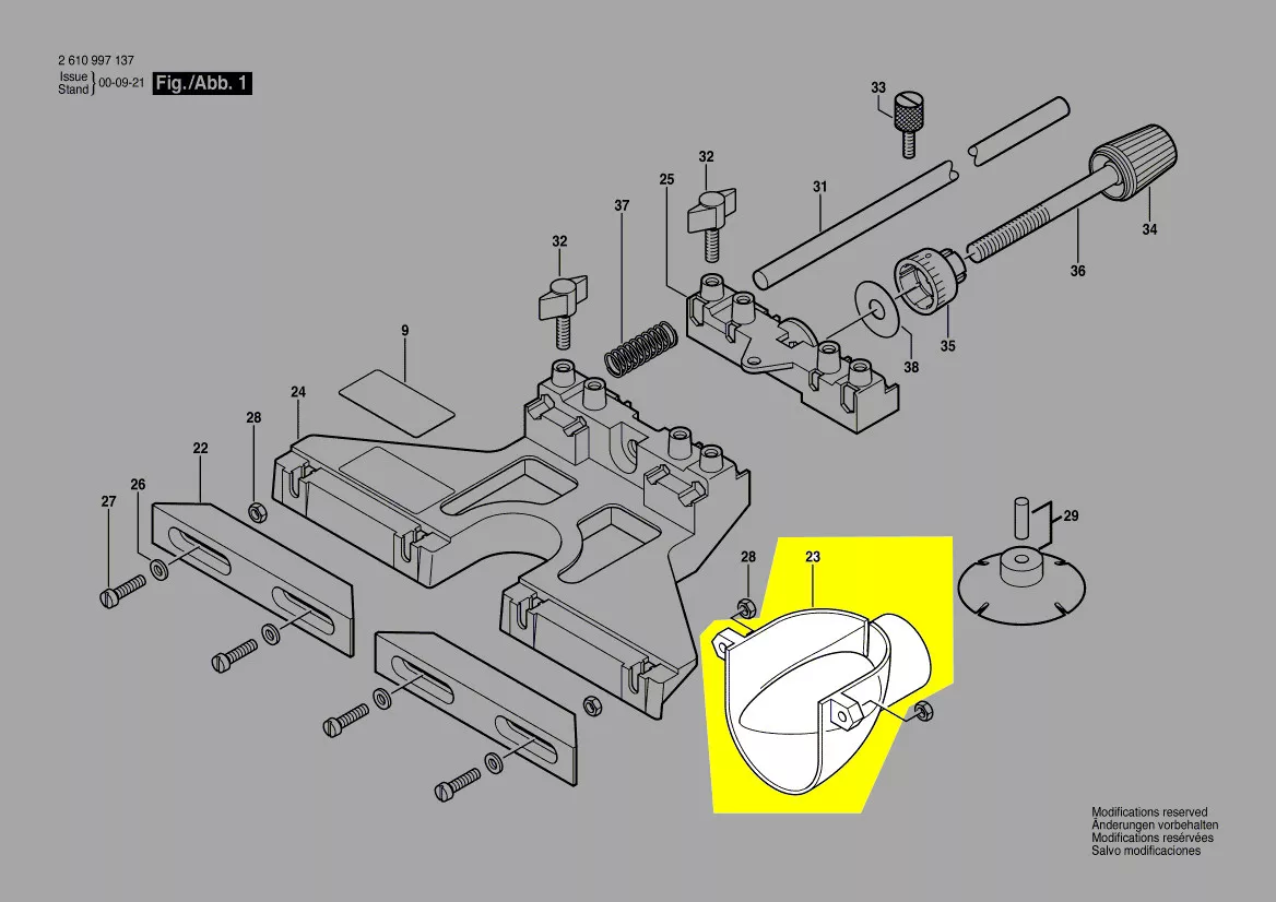 Adaptateur réf. 2 610 997 123 Bosch pour aspirateur