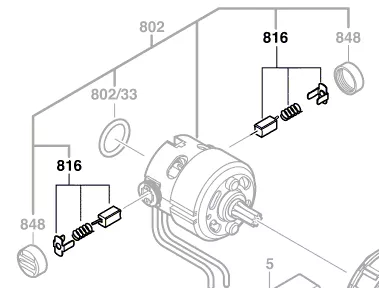 Balais De Charbon Vhbw Pour Visseuse Bosch GDS 18 V-LI (réf. 3 601 JA1 S04) - Paire De 2 Pièces De Rechange Graphite