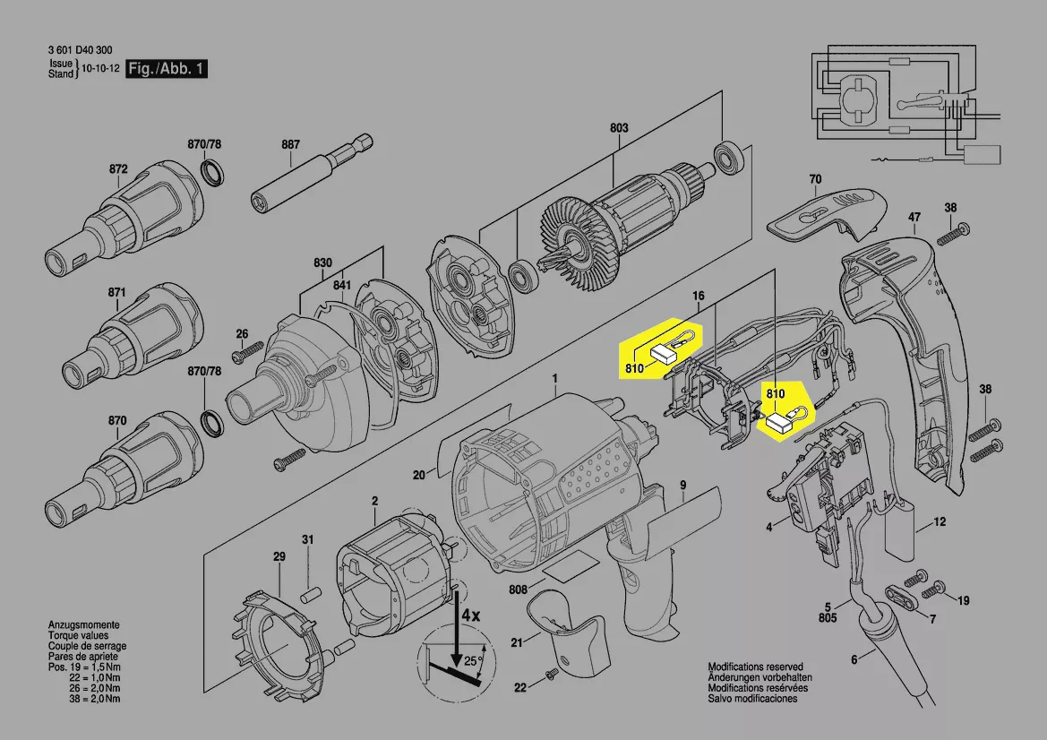 Balais charbon 2 604 321 943 BOSCH