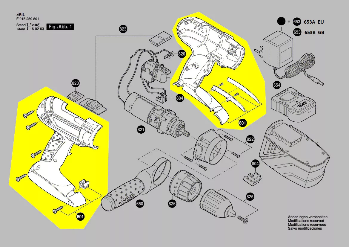 Coque / boitier réf. 2610Z01804 Skil