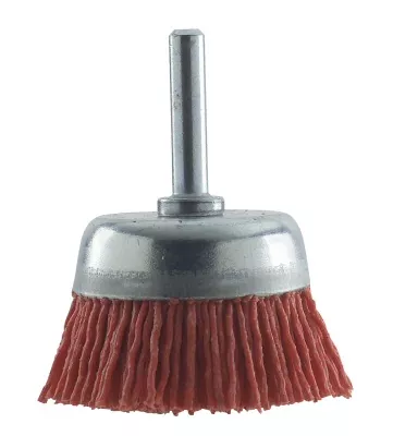 Brosse Boisseau Bosch Pour Perceuse - Fils Nylon + Abrasif Corindon G80, Diam. 75 Mm, Max 4500 Tr/min