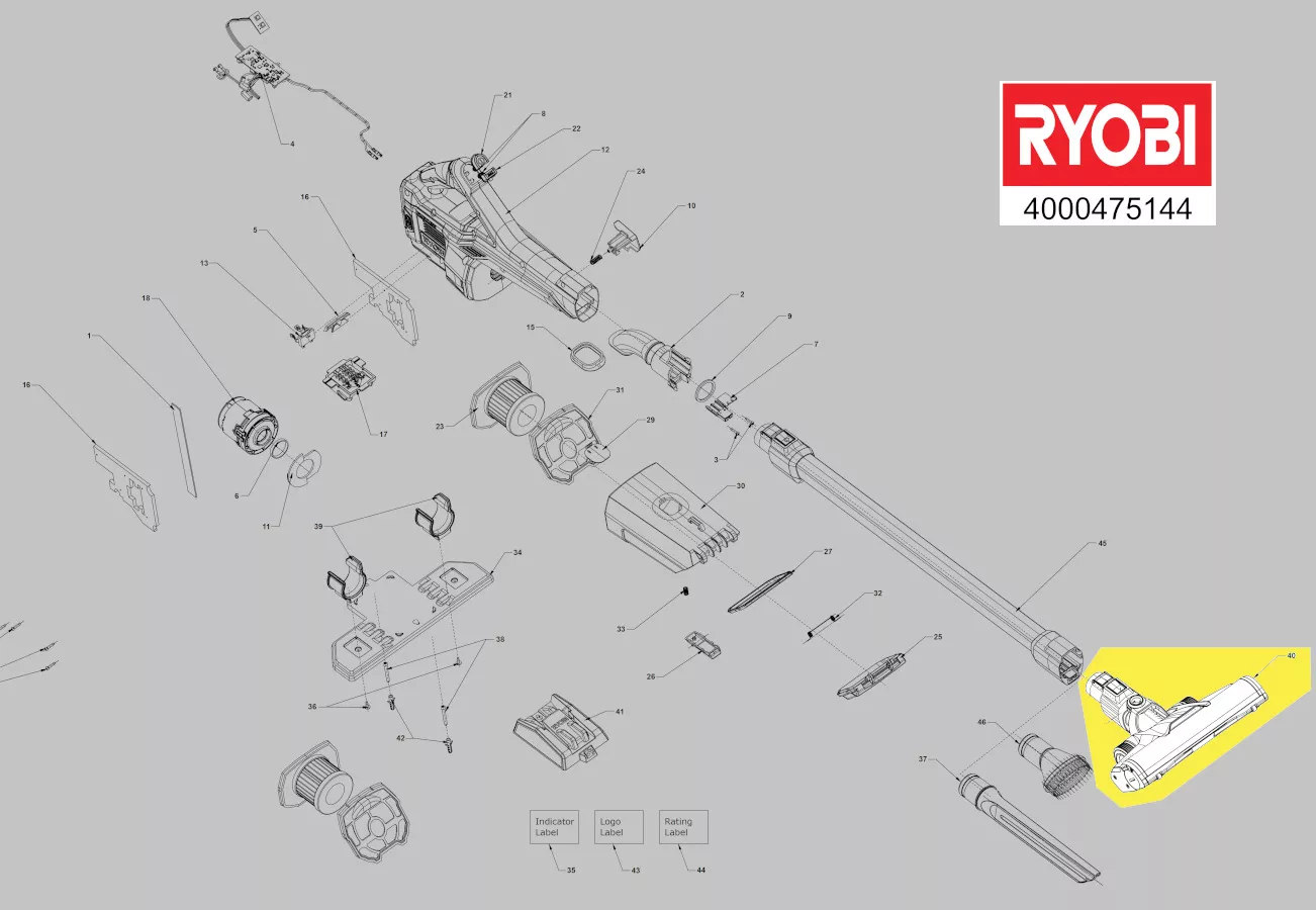brosse sol réf. 5131043671 Ryobi