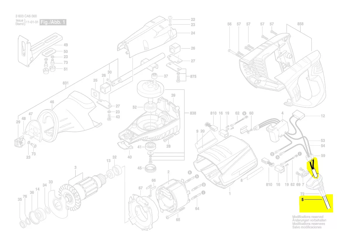 Cable d´alimentation réf. 1 619 PA1 333 Bosch