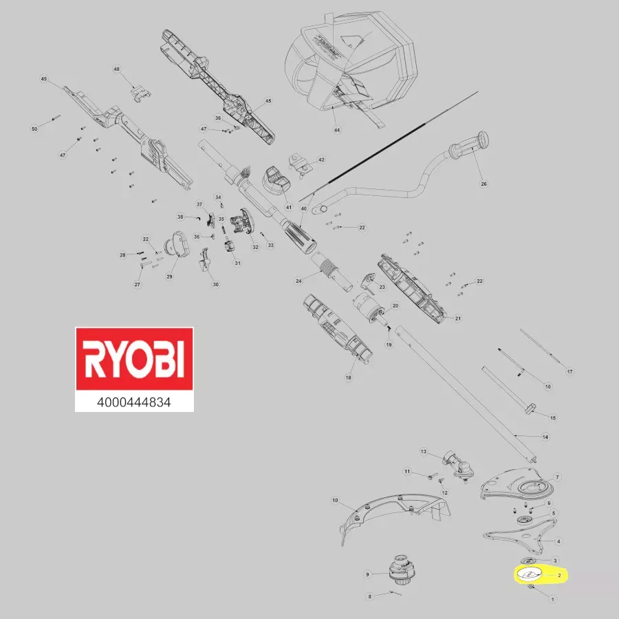 capuchon lame débroussailleuse Ryobi réf. 5131033940
