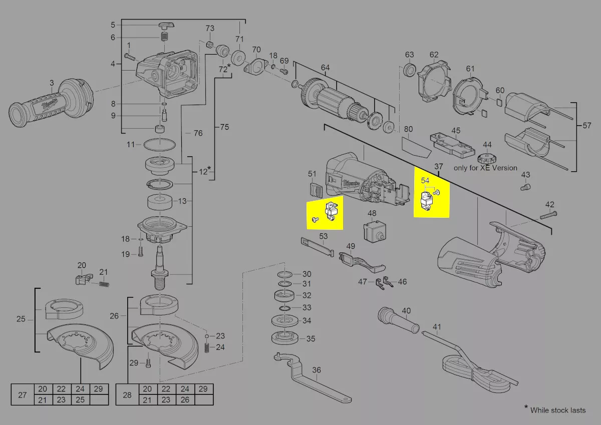 CHARBON MILWAUKEE AGV 24-230 GE - CHARBONS MILWAUKEE - Charbons - Pièces Détachées