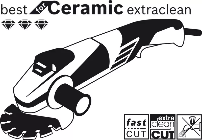 Disque Diamant Bosch PRO Ceramic 200mm - Coupe Carrelage Longue Durée