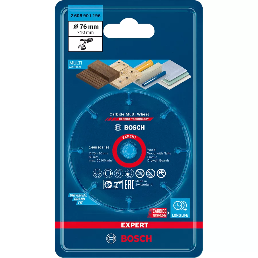 disque à tronçonner EXPERT Carbide Multi Wheel 76mm BOSCH