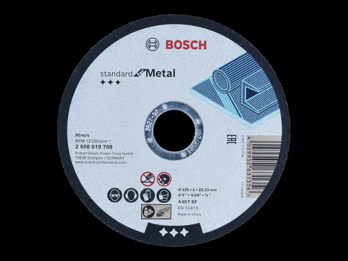 Lot De 25 Disques à Tronçonner Bosch Pour Métal – 230 Mm, Alésage 22,23 Mm