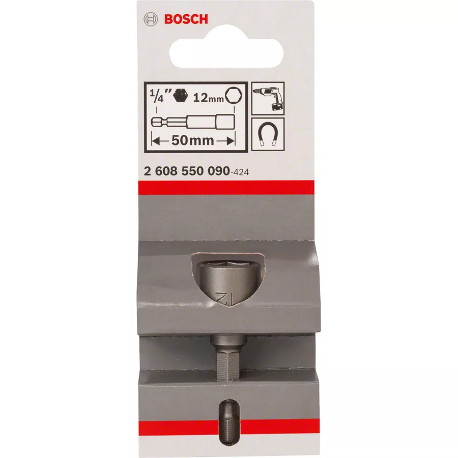 Douille magnétique 12mm entrainement 1/4 BOSCH