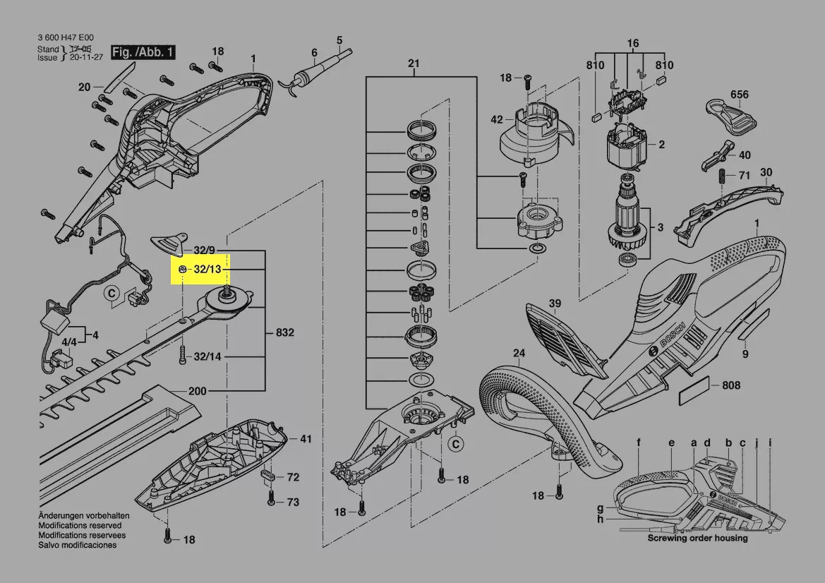 écrou réf. 1 600 300 10C BOSCH