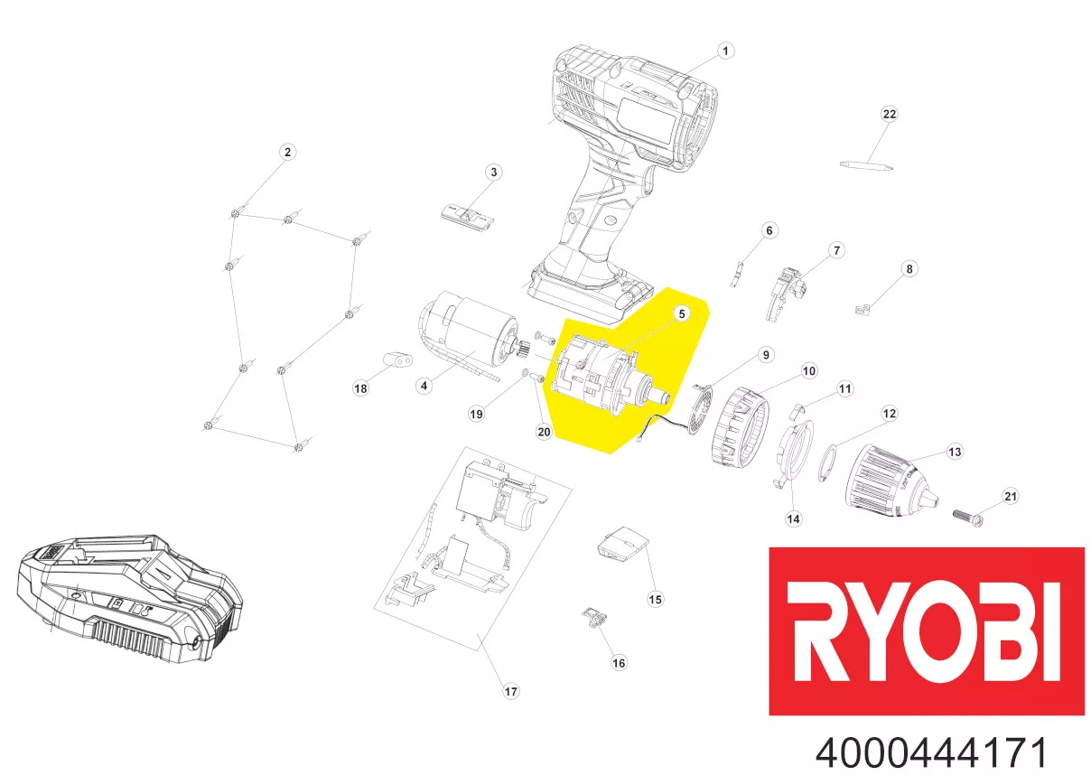 boîte de transmission réf. 5131031236 Ryobi