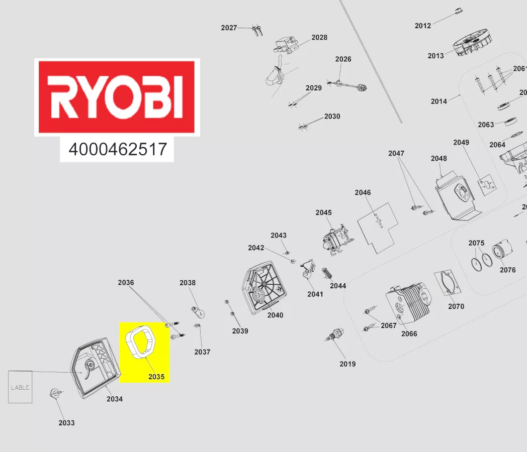 filtre à air réf. 5131028328 Ryobi