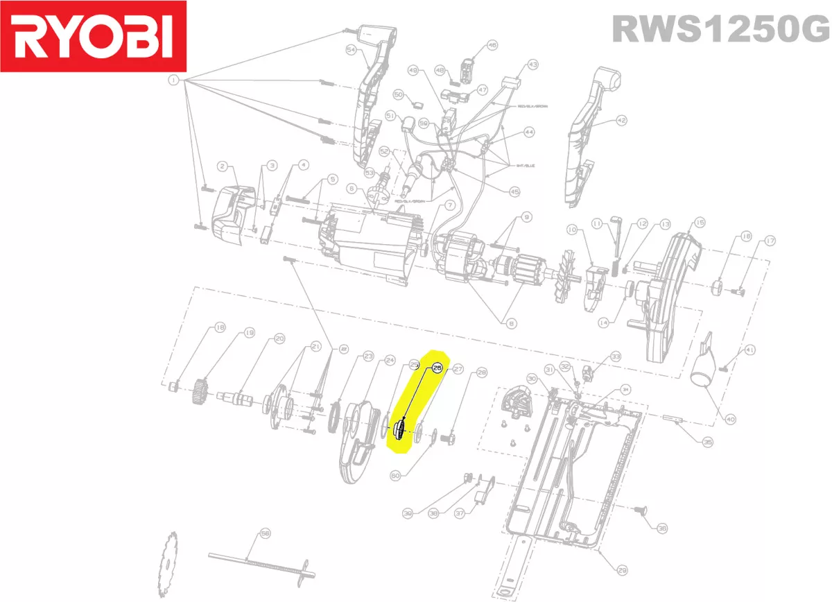 flasque serrage lame réf. 5131031118 Ryobi