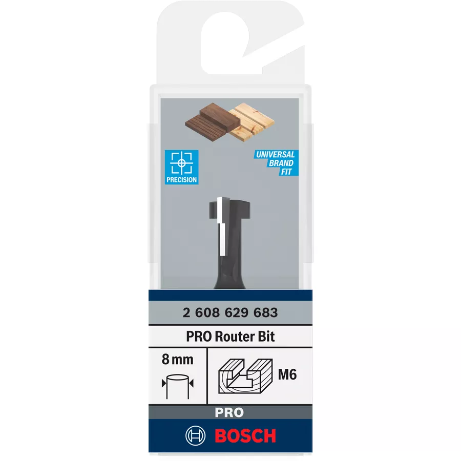 Fraise pour rainure forme T Ø10,5 x Ø6,6mm - queue 8mm PRO BOSCH