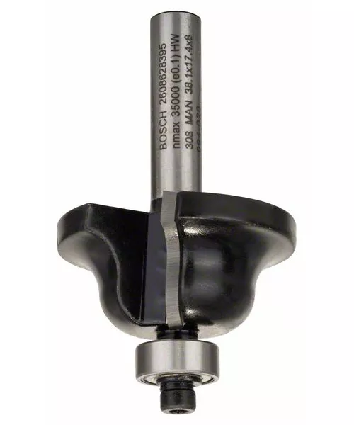 Fraise à profiler type B R=6.3mm, roulement, 2 tranchants carbur