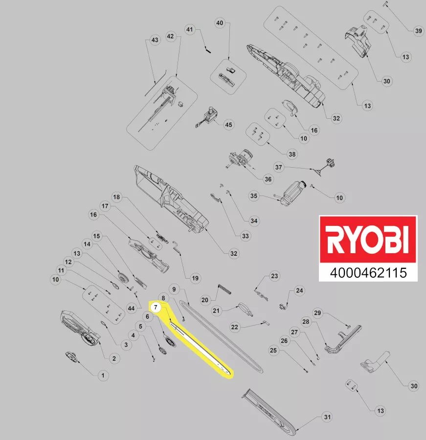 guide-chaîne Ryobi réf. 5131049178