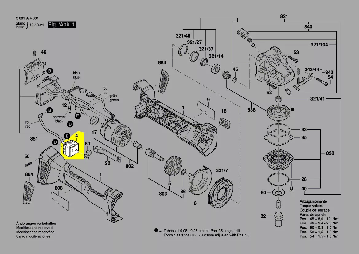 Lot De 2 Interrupteurs De Rechange Pour Meuleuse D'angle 9523NB 9524NB 9527nb 9528nb 651403 7 651433 8 Pieces Outils Electriques 98744126
