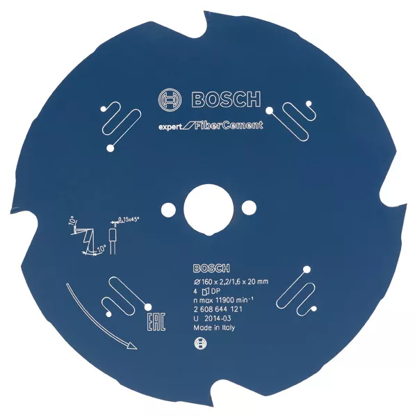 Lame Scie Circulaire PCD Diamant 140 Mm Pour Fibre-ciment - Alésage 20 Mm, 4 Dents, Trait 1,8 Mm - Pour Aquapanel, Terrasses, Bardage