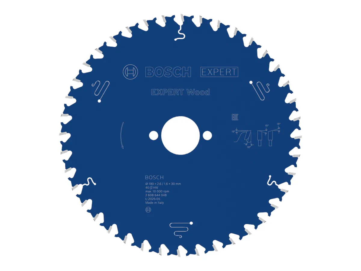 Lame BOSCH Expert for Wood 190 x 30 mm - 40 dents