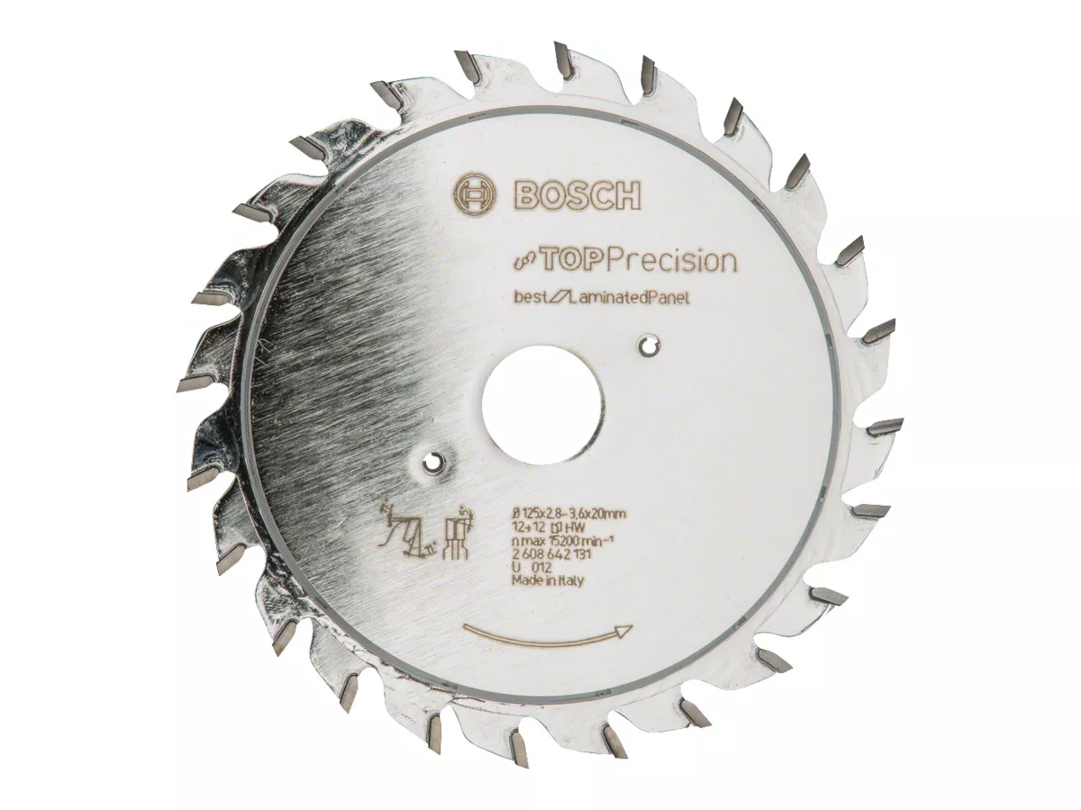 Lame Top Precision Laminated Panel BOSCH 125x20mm 12+12 dents