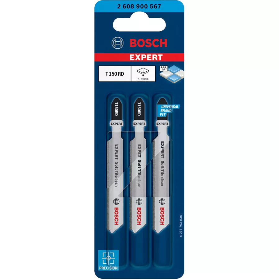 Lame scie sauteuse Expert Soft Tile Clean BOSCH T 150 RD (x3)