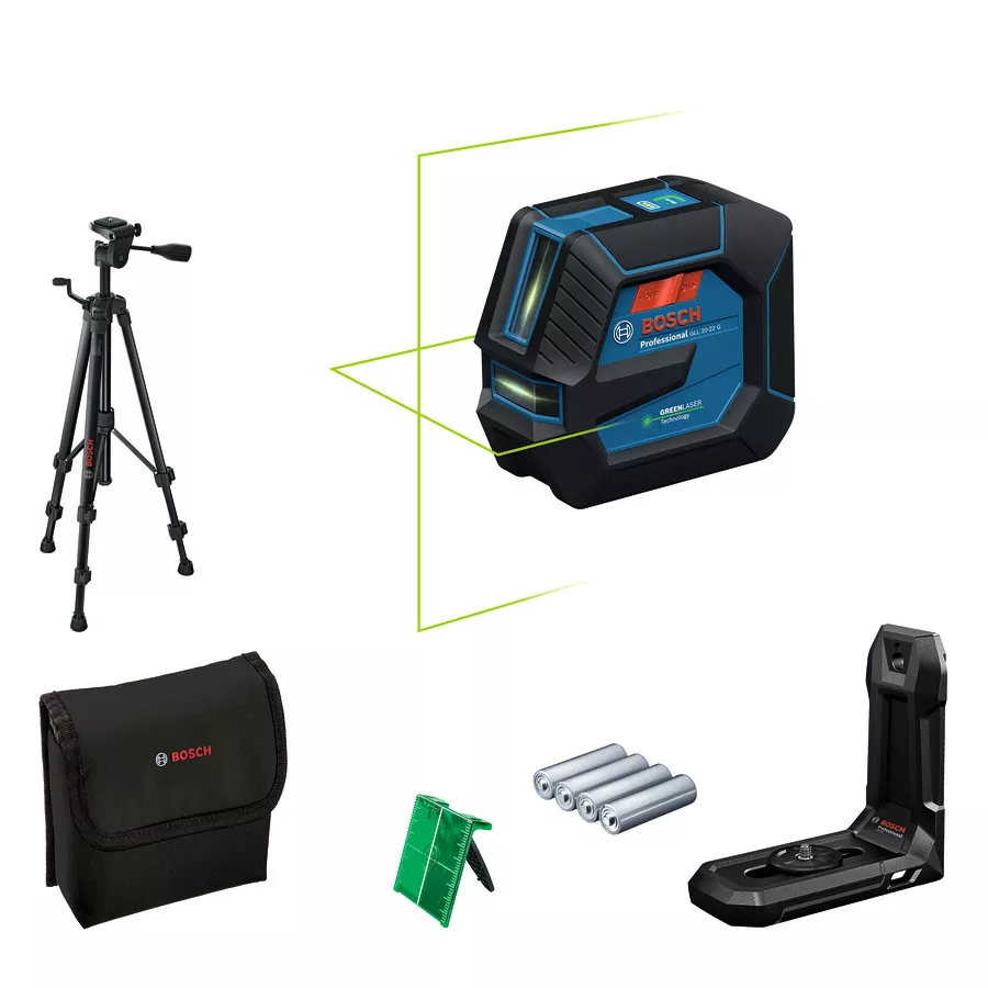 Laser lignes GLL 20-22 G Bosch + trépied BT 150