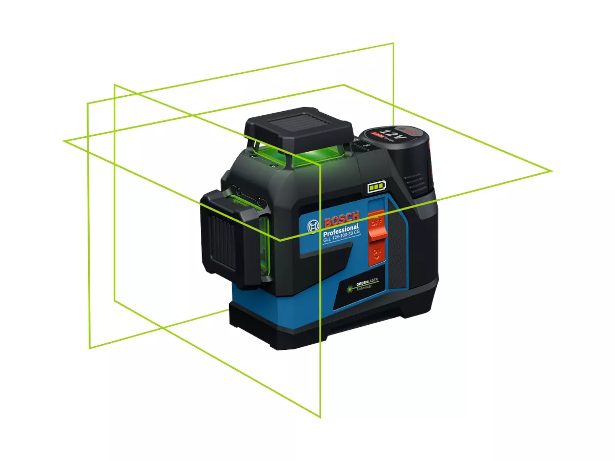 Laser multi-lignes GLL 12V-100-33 CG (vert) Bosch + L-Boxx
