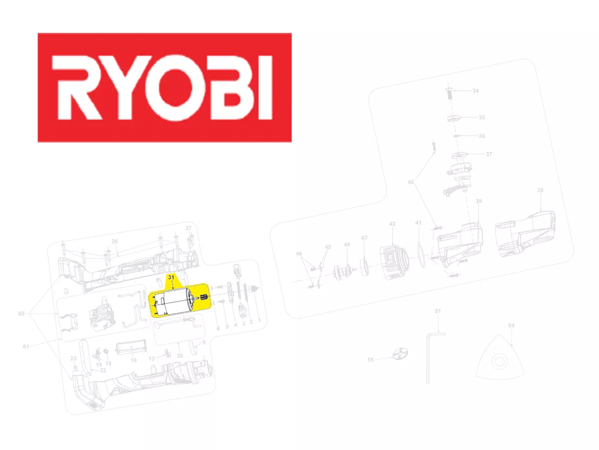 Moteur réf. 5131030180 Ryobi