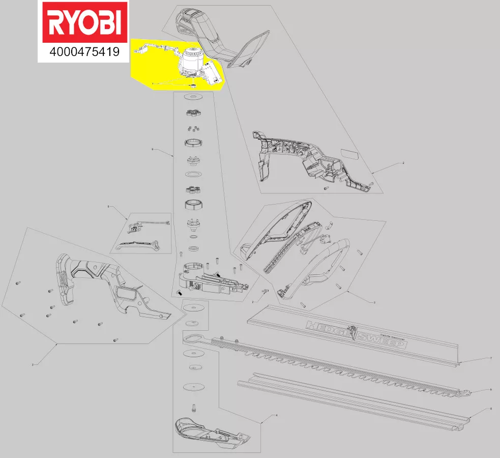Moteur réf. 5131044034 taille-haie Ryobi