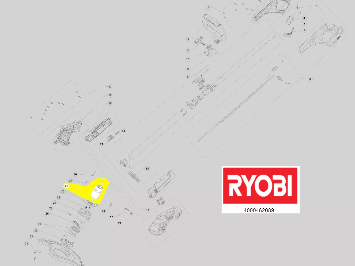 moteur coupe-bordure réf. 5131039554 Ryobi