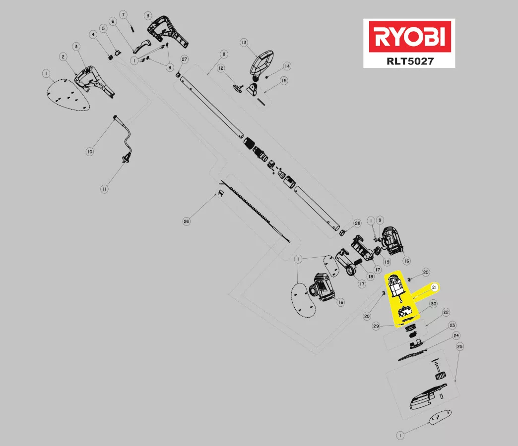 moteur coupe-bordure réf. 5131035421 Ryobi