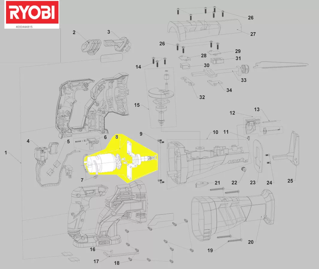 moteur réf. 5131037641 Ryobi