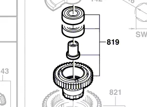 pignon ponceuse GEX 150 TURBO