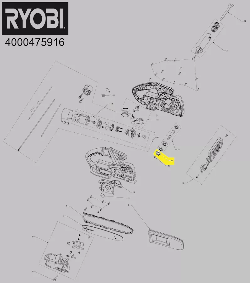 pignon de chaîne réf. 5131037502 Ryobi
