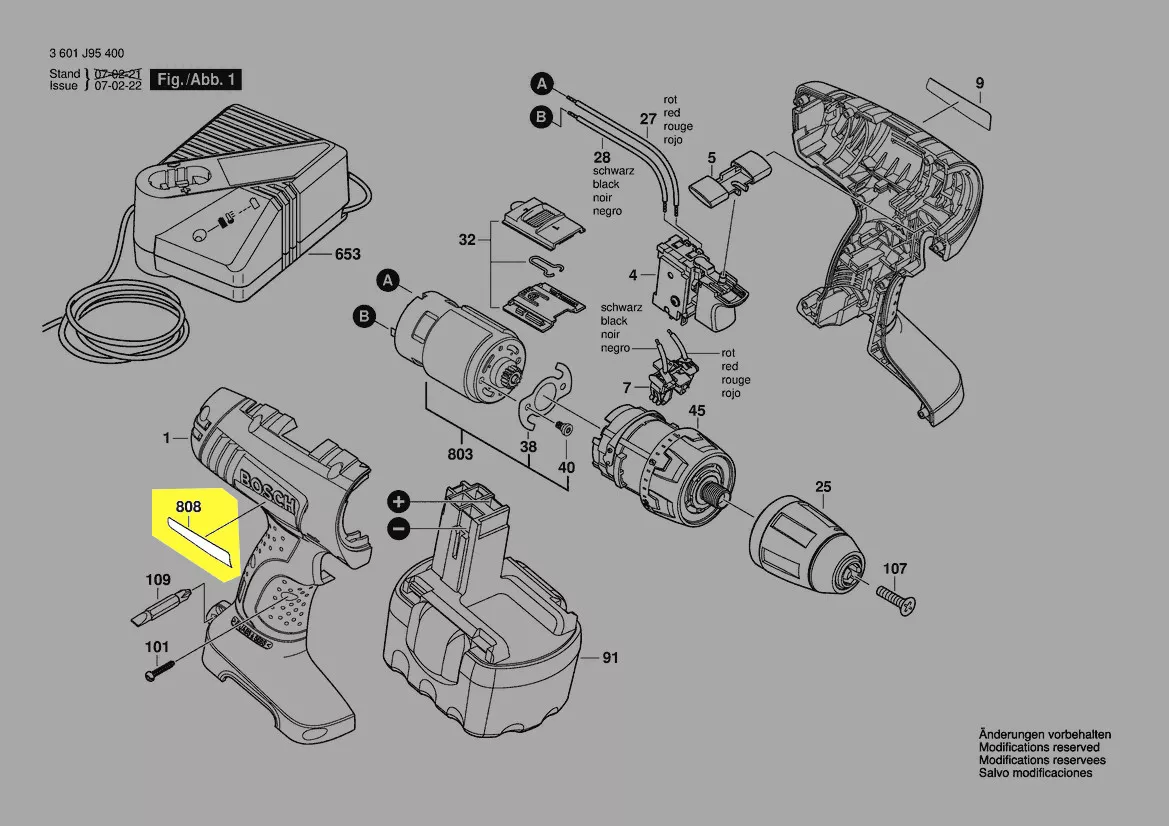 étiquette N° de type réf. 2 609 135 895 Bosch