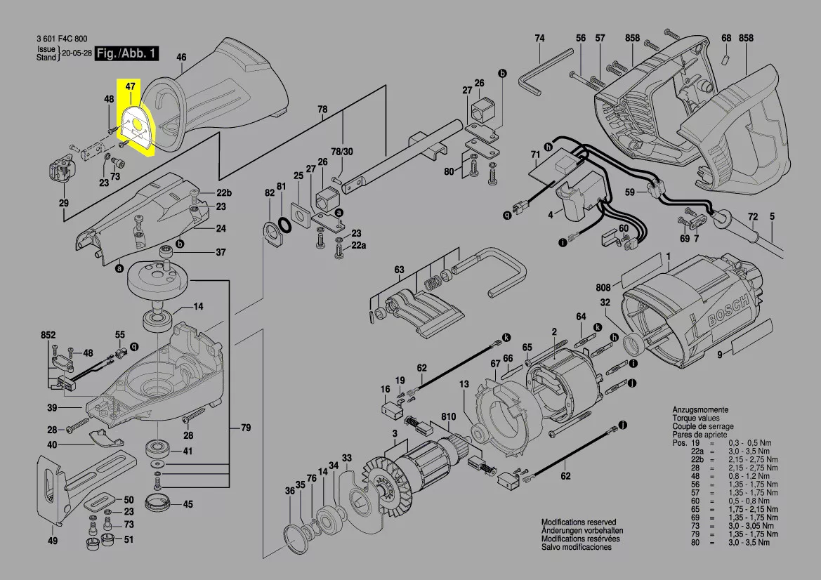 Plaque De Protection Pour Interrupteur - Compatible Bosch GSH 11 E / GBH 11 DE Marteau Rotatif