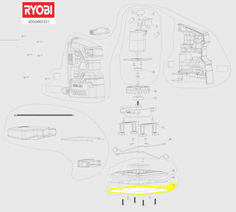 Plateau de ponçage réf. 5131040977 Ryobi