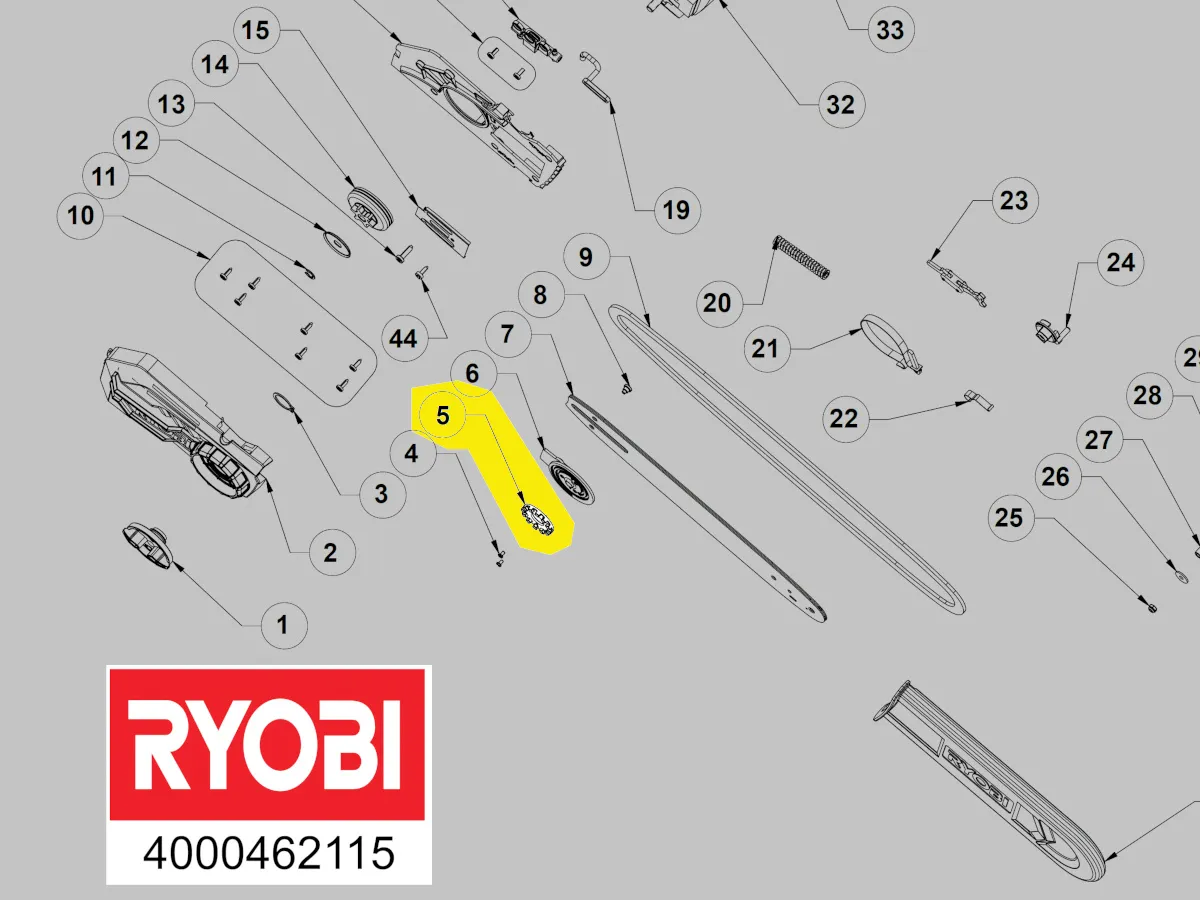 roue crantée réglage tension chaine réf. 5131040121 Ryobi