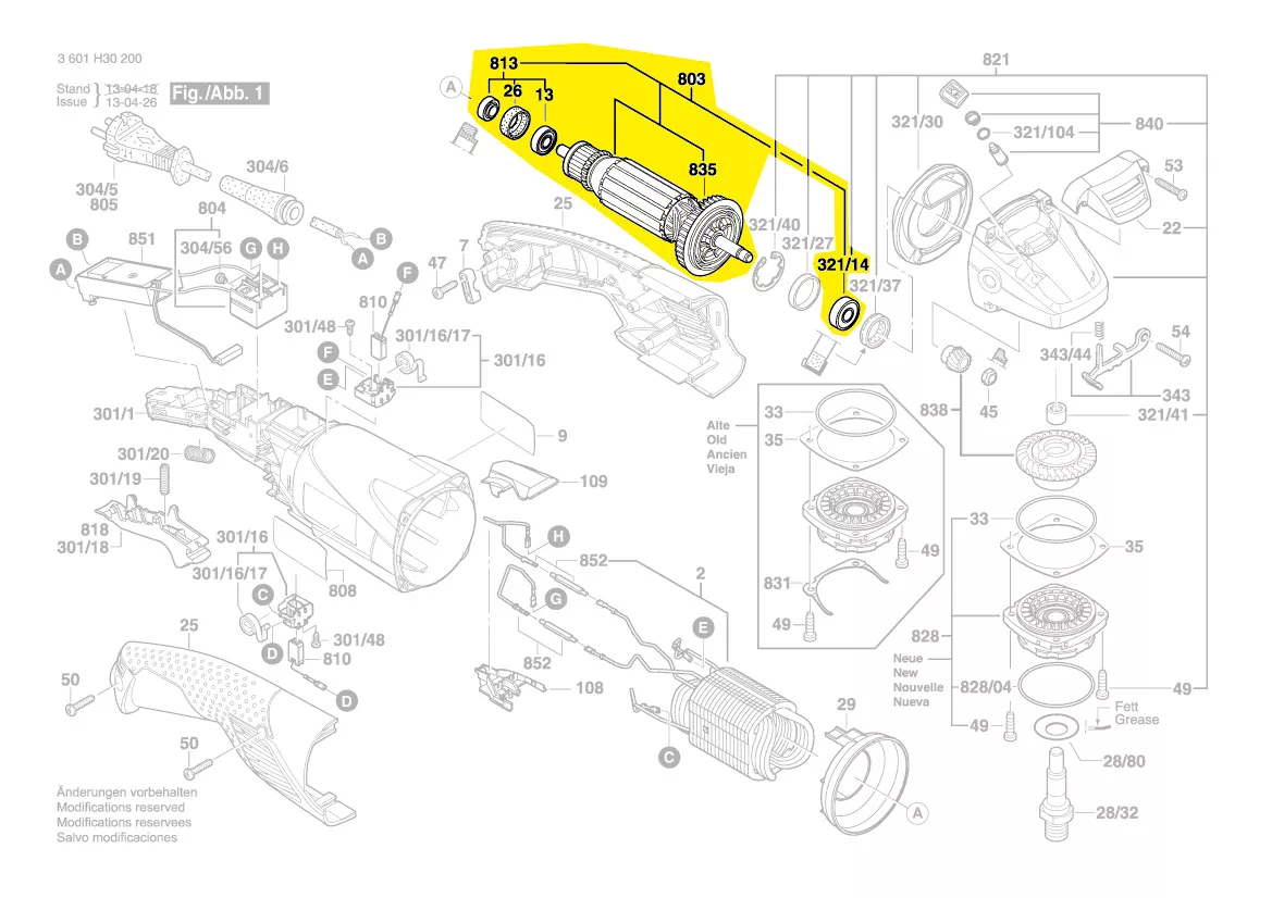 Induit BOSCH réf. 1 604 010 A52