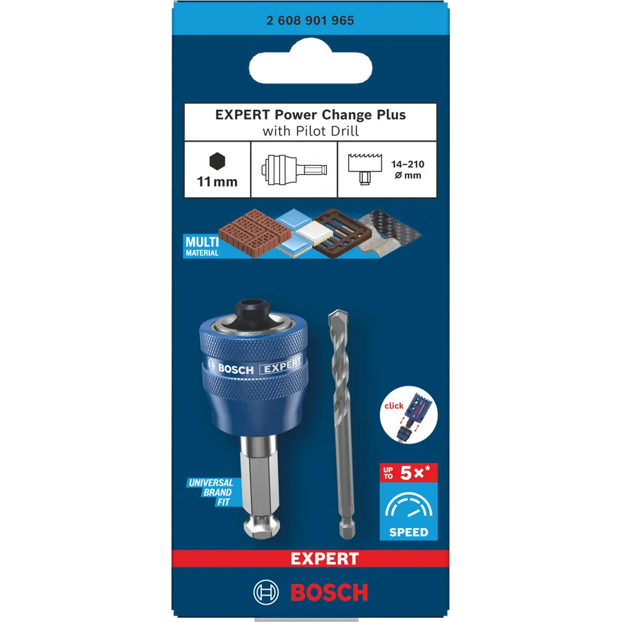 adaptateur EXPERT Power Change Plus + forêt centrage Ø7,5x60x105mm Multi-matériaux